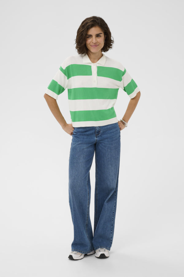 KALizza Polo Knit Chalk Bright Green