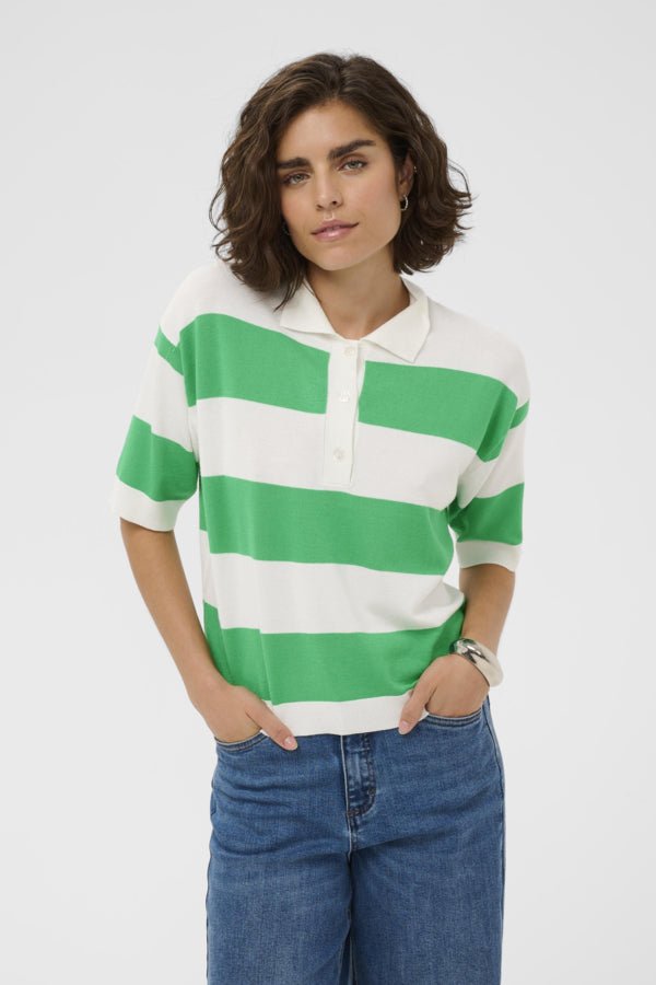 KALizza Polo Knit Chalk Bright Green