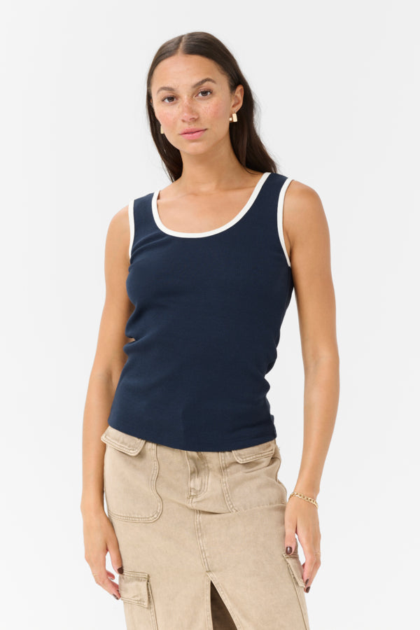KACarna Contrast Top Midnight Marine
