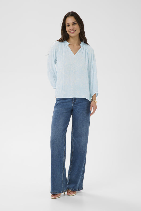 KATine Amber Blouse Nantucket Breeze