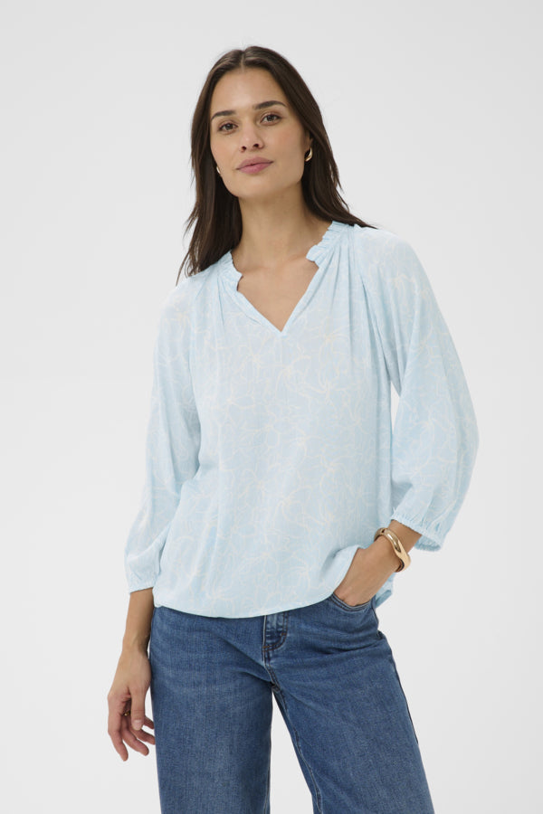 KATine Amber Blouse Nantucket Breeze
