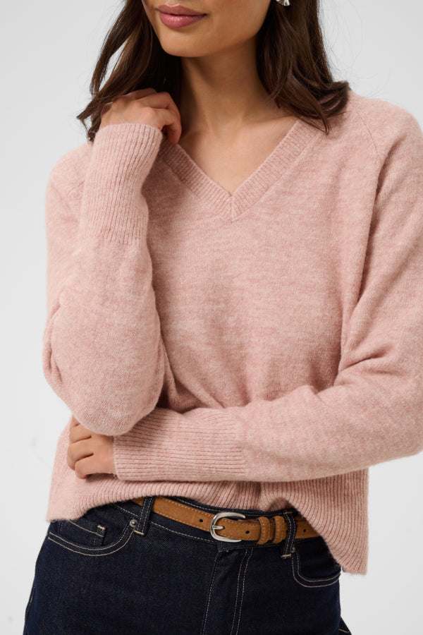 KANiel V-Neck Pullover Pale Mauve