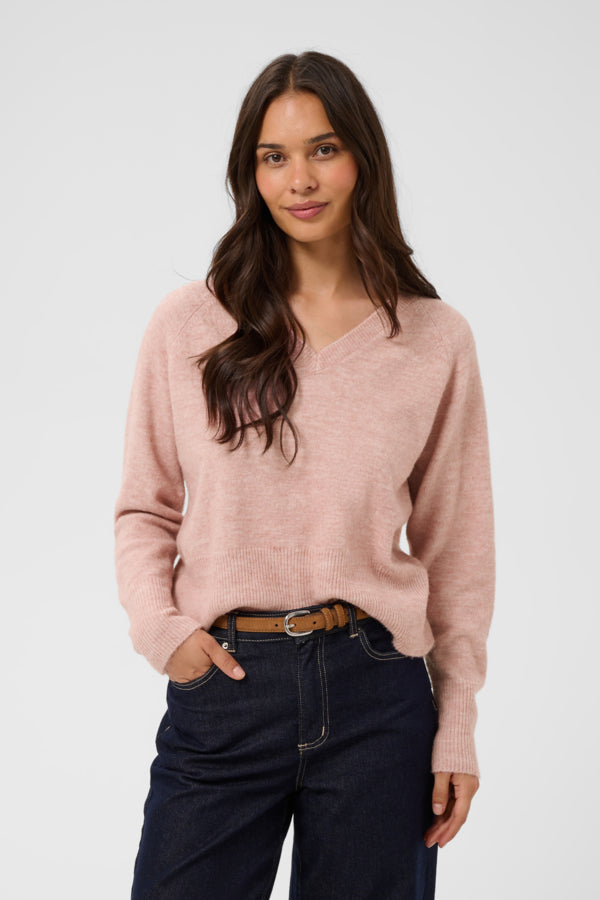 KANiel V-Neck Pullover Pale Mauve