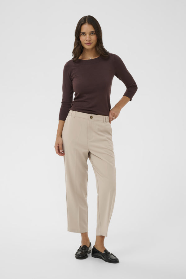 KAHeather Cropped Pants Feather Gray