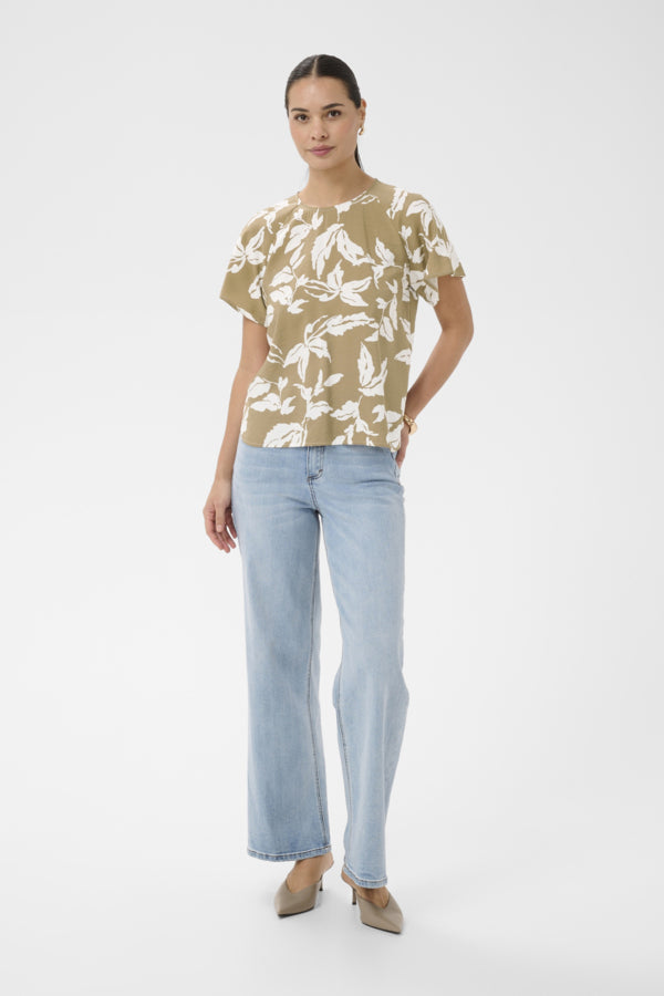 KAMarlo Blouse Oak Chalk Leave