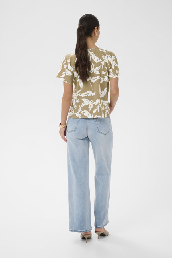 KAMarlo Blouse Oak Chalk Leave