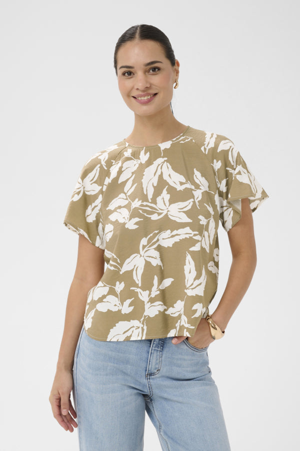 KAMarlo Blouse Oak Chalk Leave