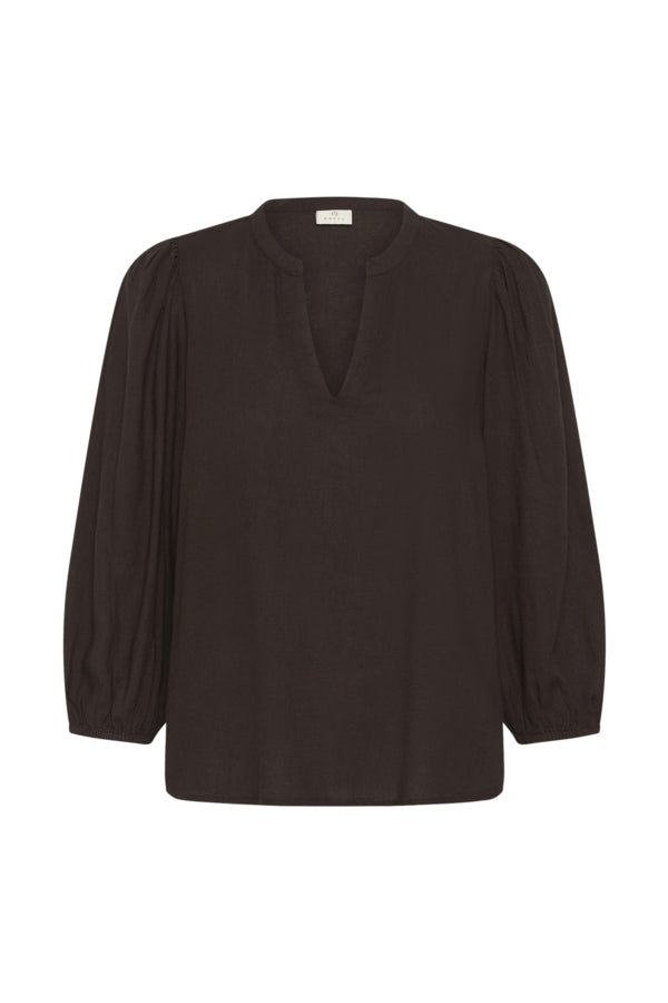KAMilia 3/4 SL Blouse Black Coffee