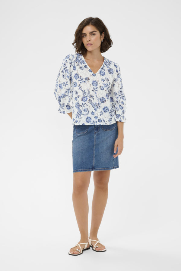 KALuisa Blouse Chalk Midnight