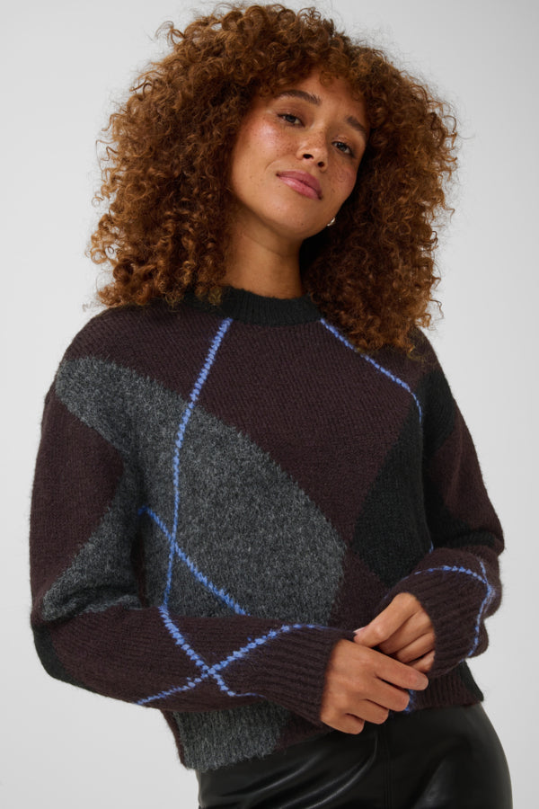 KAGrith Knit Pullover Dark Grey Melange