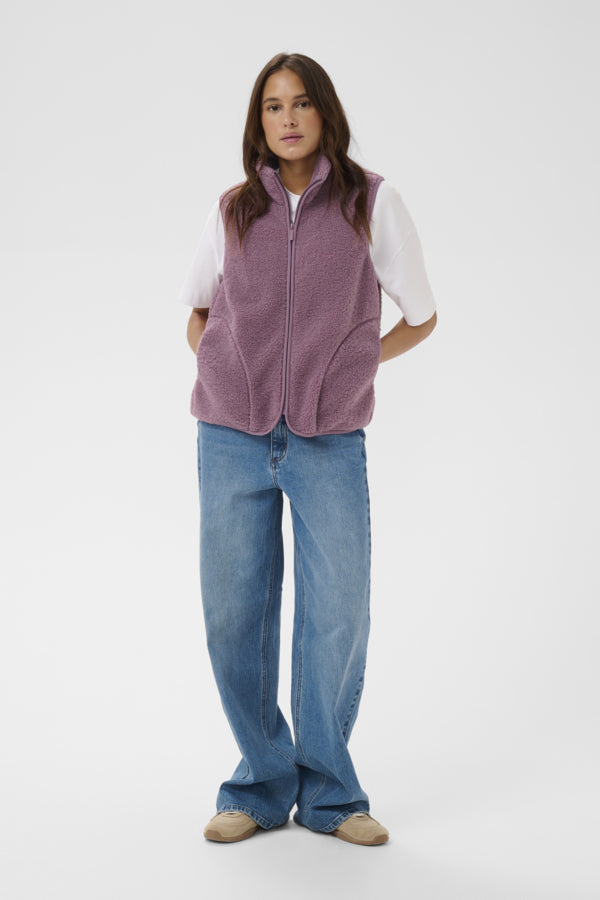 KAAlly Fleece Vest Mauve Shadows