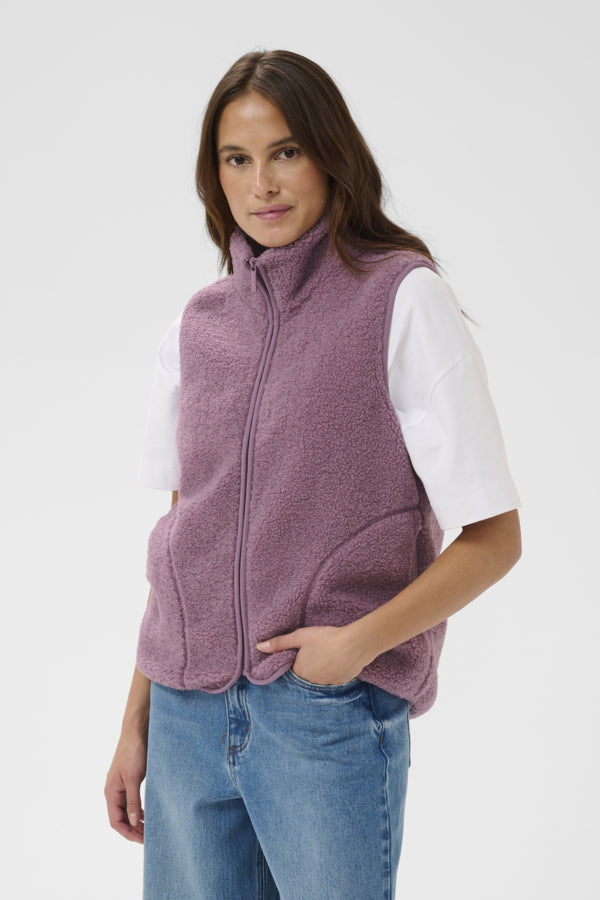 KAAlly Fleece Vest Mauve Shadows