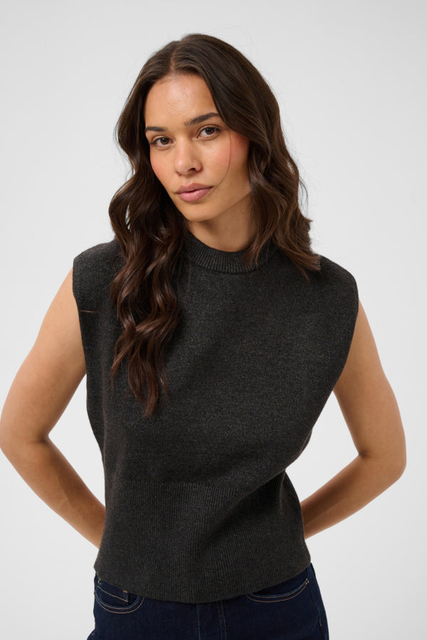 KABarbara Knit Vest Dark Grey