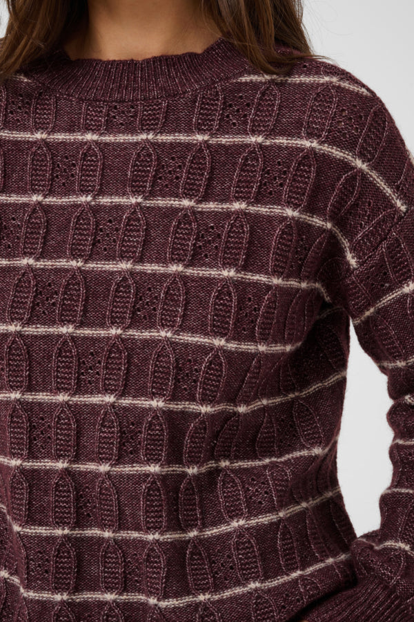 KASirens Striped Pullover Fudge