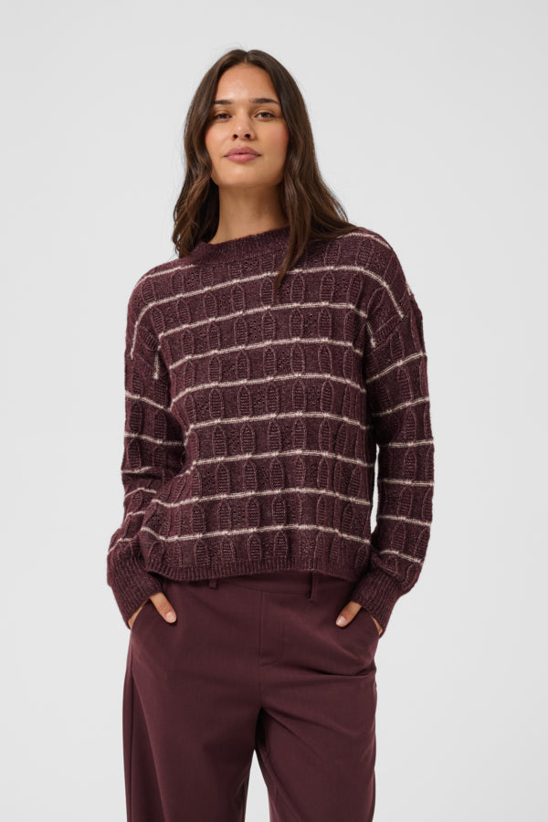 KASirens Striped Pullover Fudge