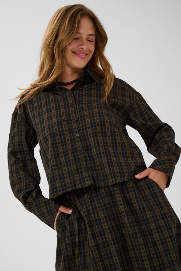 KAHelie Check Shirt Black