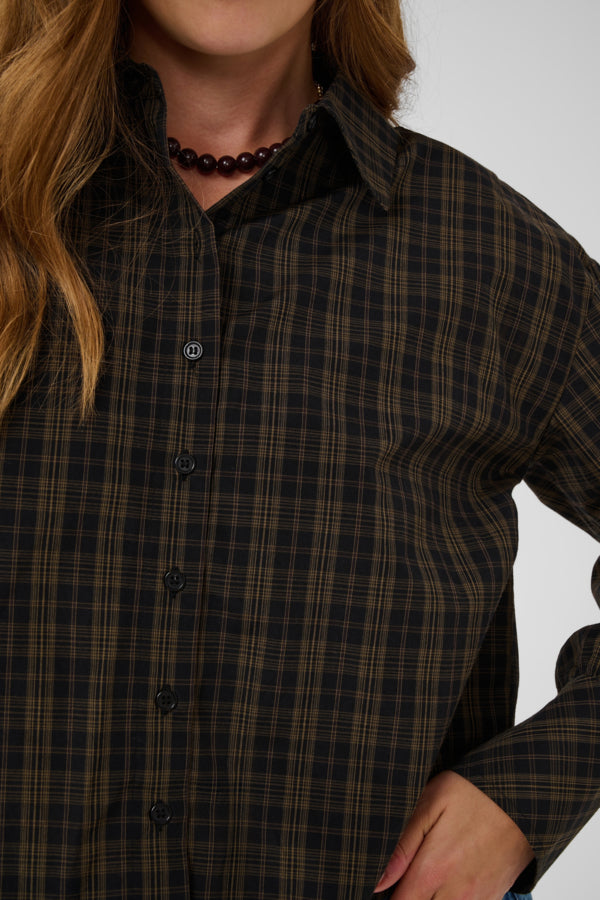 KAHelie Check Shirt Black