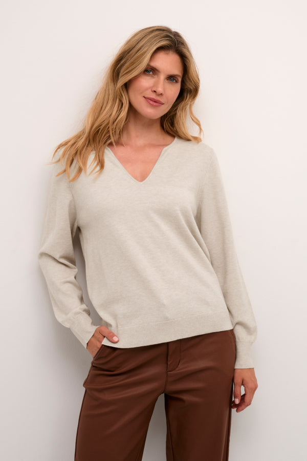 CRDela Knit Pullover Oat Melange