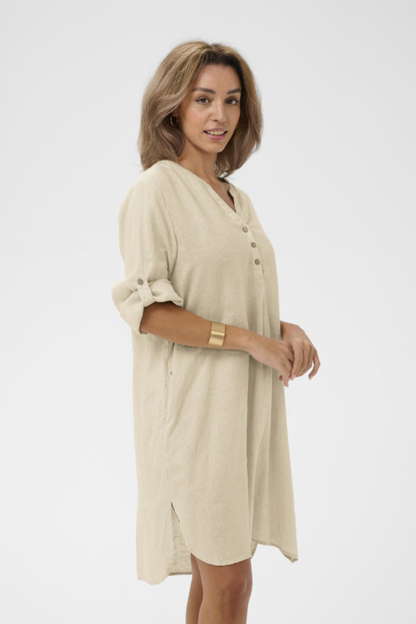 CRBellis Caftan Short Dress Crispy Sand