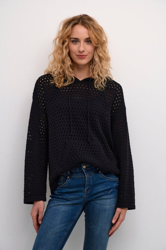 CRWilow Knit Hoodie Pitch Black