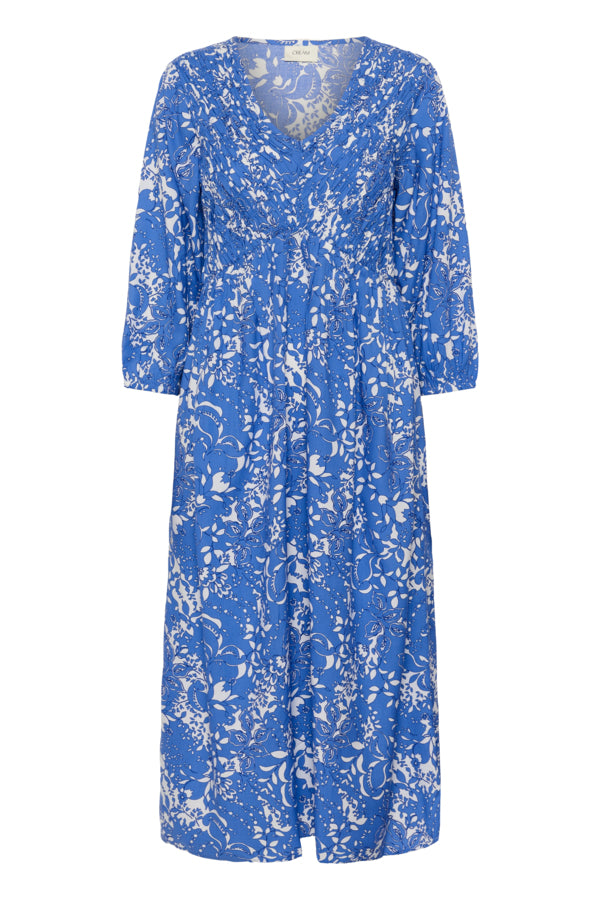 CRTiah Smock Dress Blue Toile