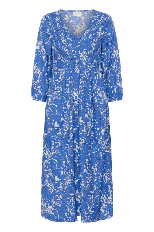 CRTiah Smock Dress Blue Toile