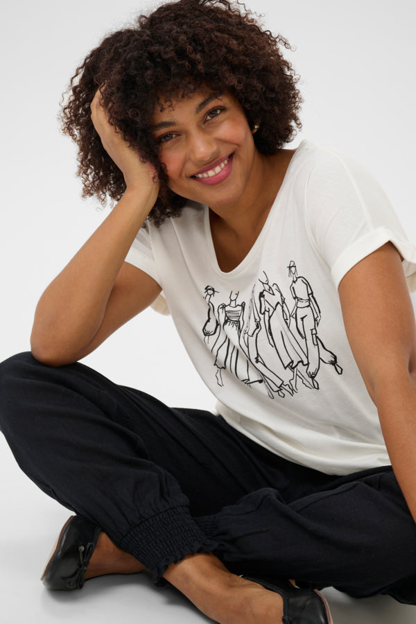 CRRigga T-Shirt Black Model Sketch