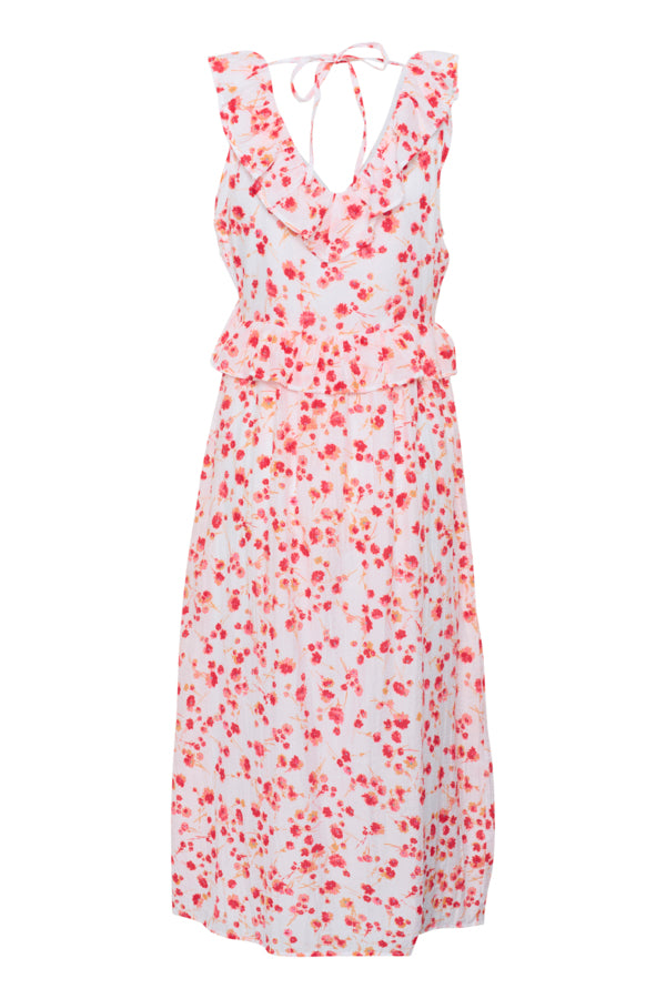 CRGiselle Long Dress Pink Red Flower