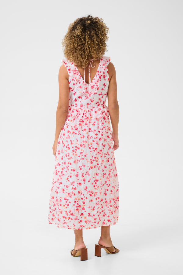 CRGiselle Long Dress Pink Red Flower