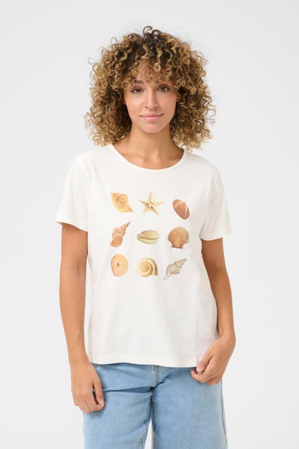 CRAmalua T-Shirt Natural Shells