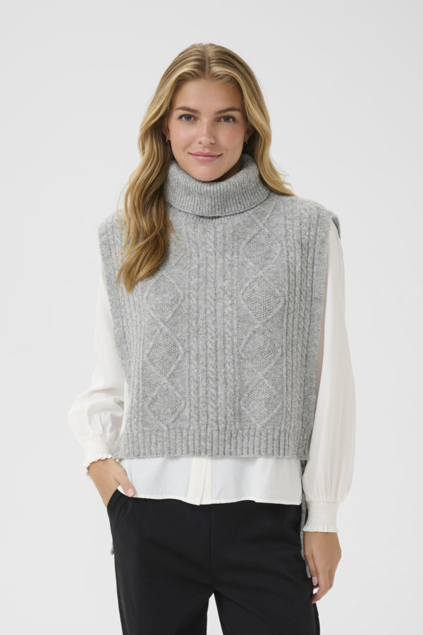 CRFrina Knit Slipover Grey Melange