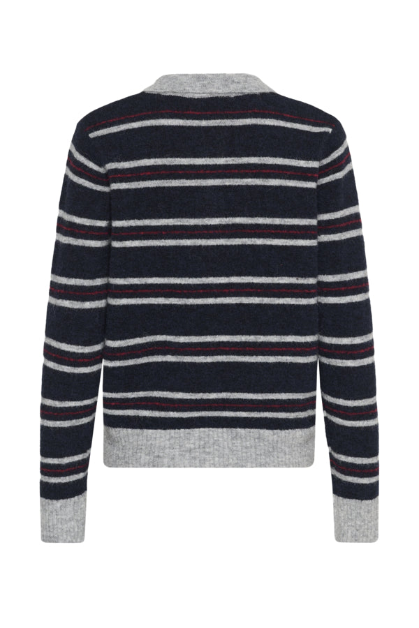 CRDitte Polo Pullover Navy Stripe