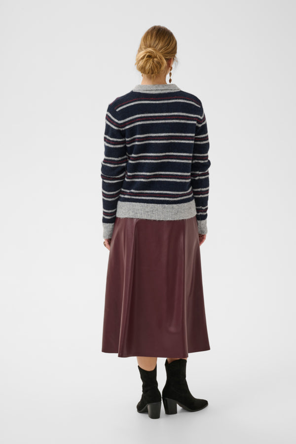 CRDitte Polo Pullover Navy Stripe