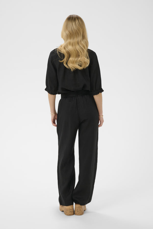 CRBellis Linen Pant Pitch Black
