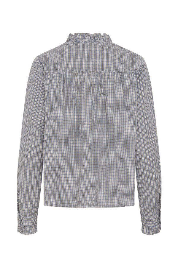 CRSyliah Check Blouse Blue