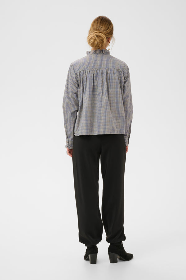 CRSyliah Check Blouse Blue