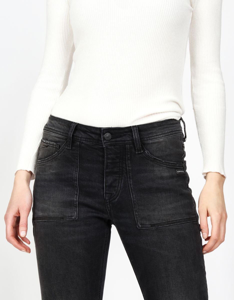 Gang 94Nica Worker Jeans Worn Black Wash