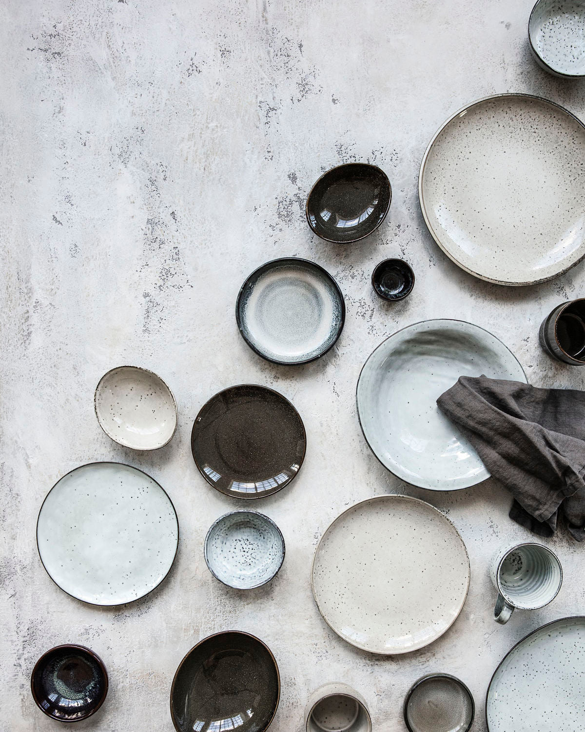 Cake Plate Rustic Grey Blue