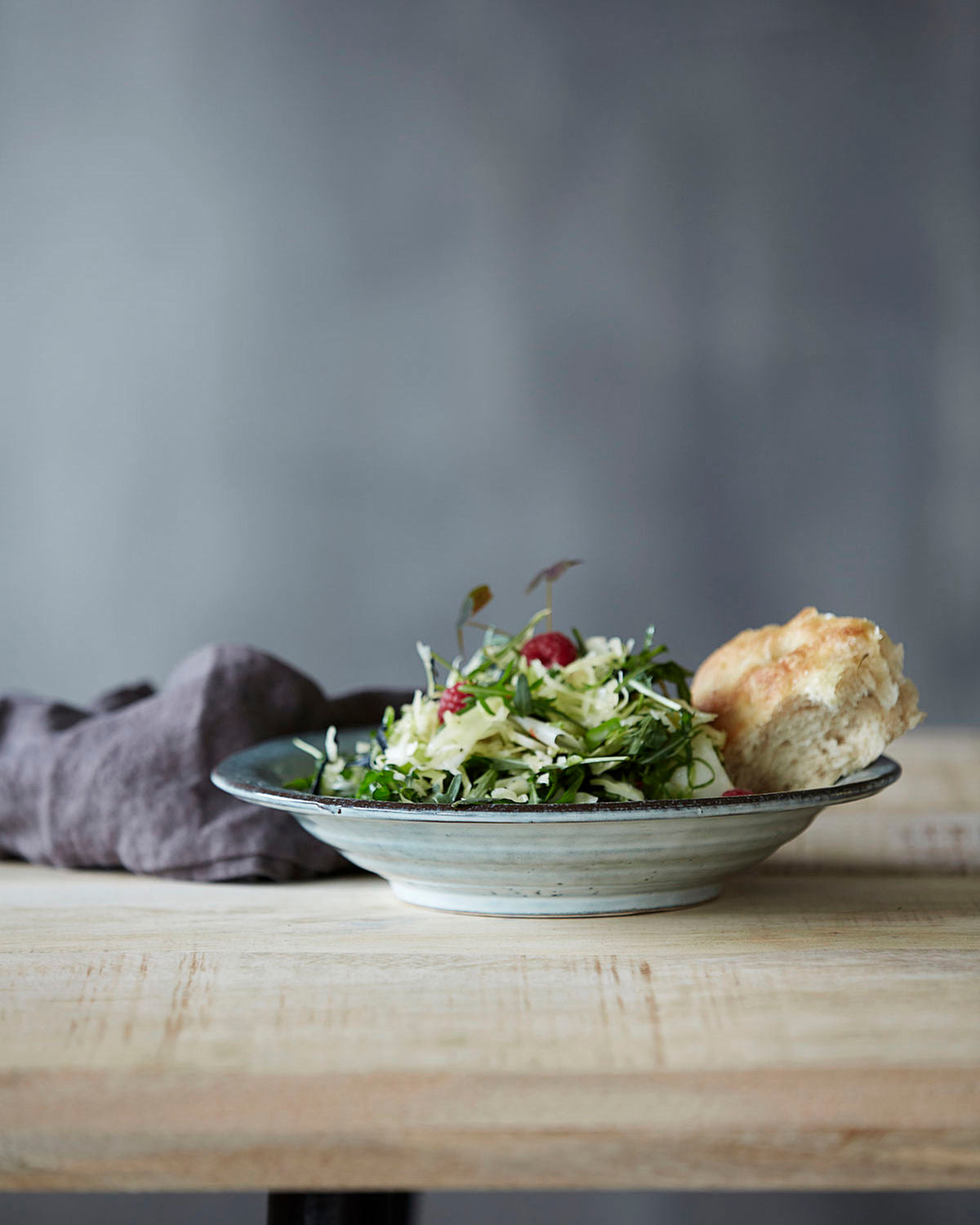 Suppenteller/Schüssel, Rustic, Grau/Blau