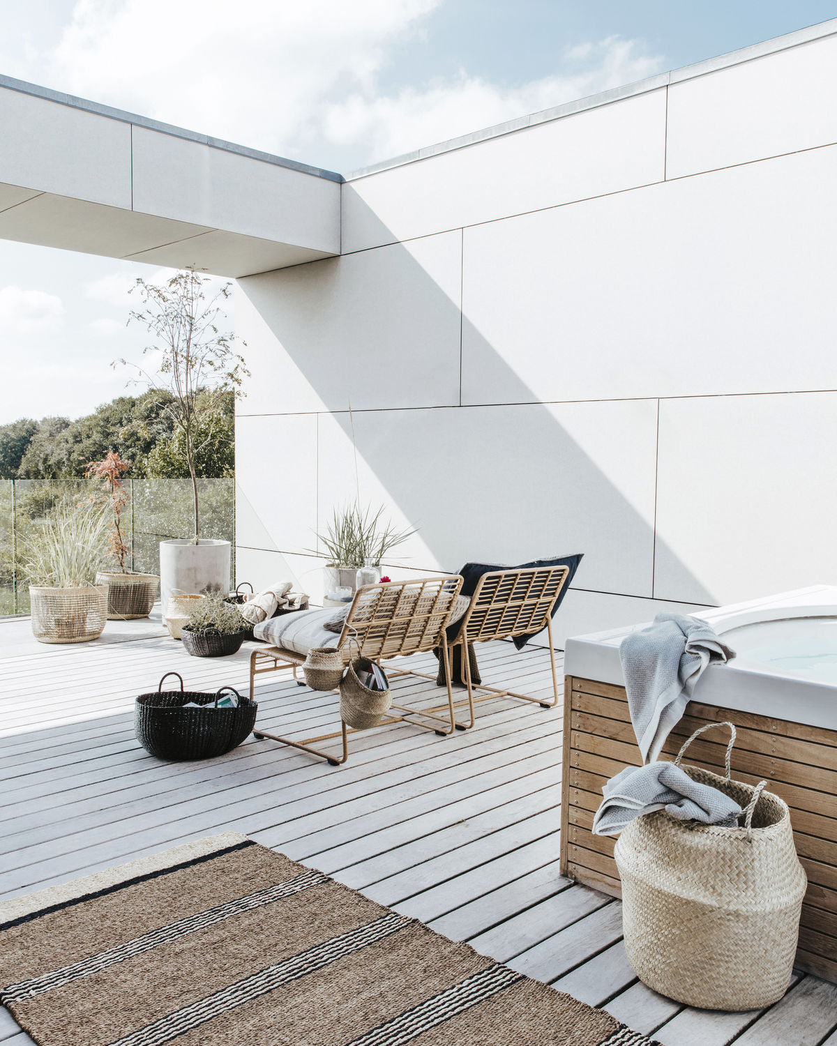 Korb, Tanger, Natur 24 cm