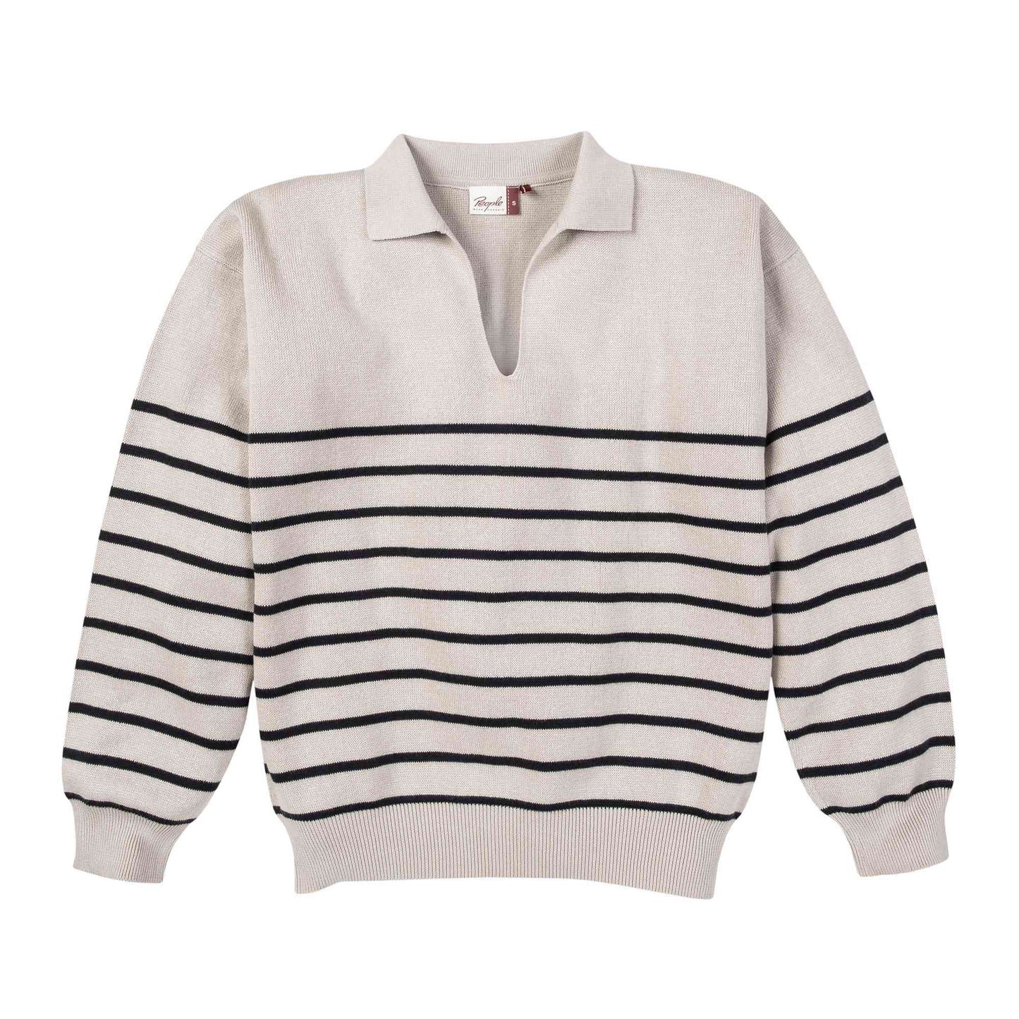PWO Strickpullover Nachtblau geringelt
