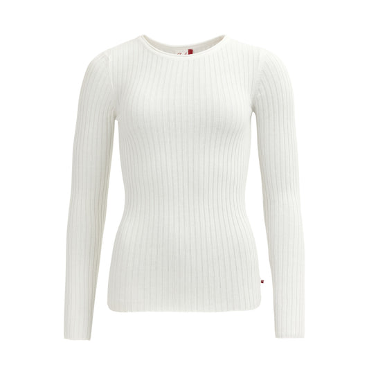 PWO Rippstrick Pullover weiß