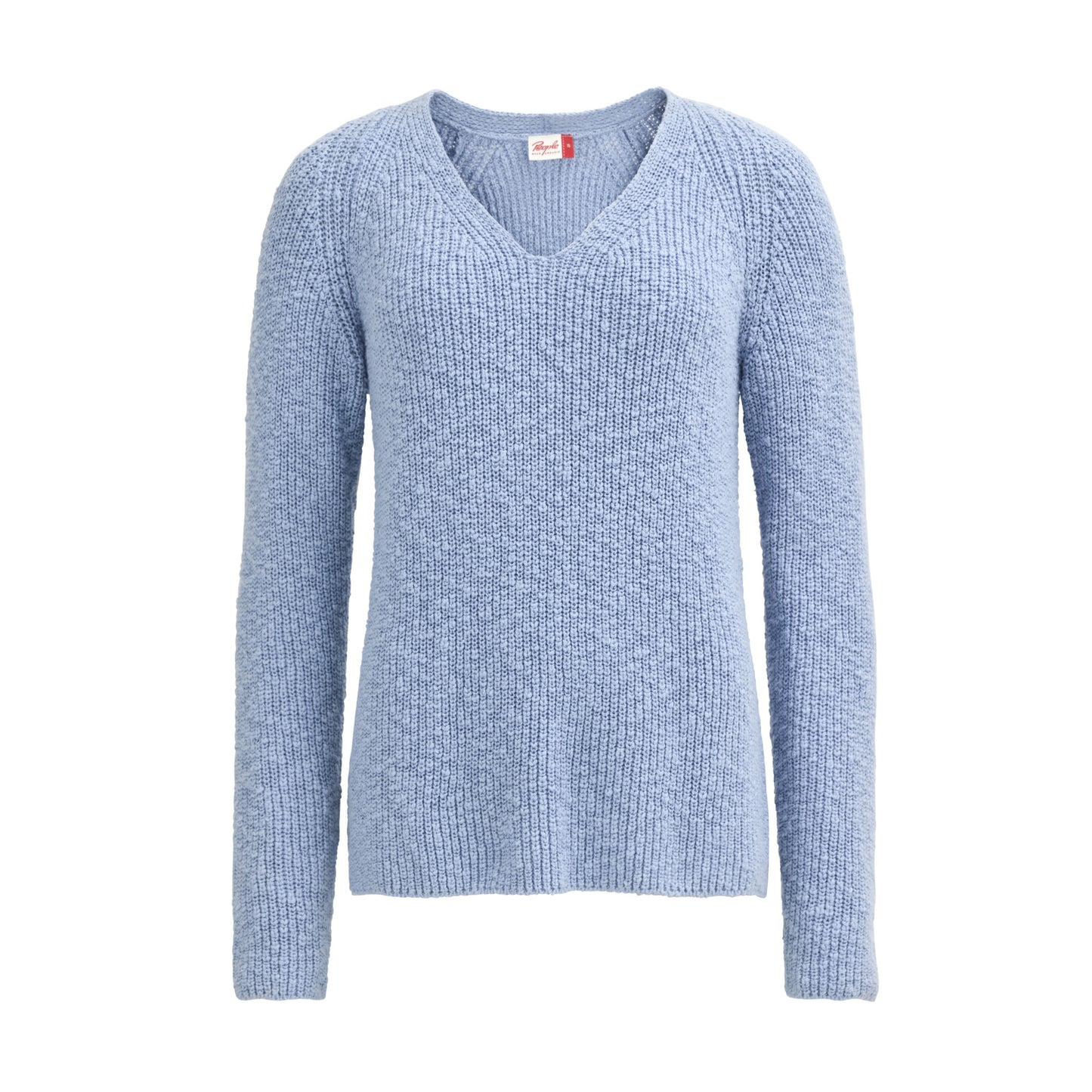 PWO Slub Rippstrick Pulli hellblau