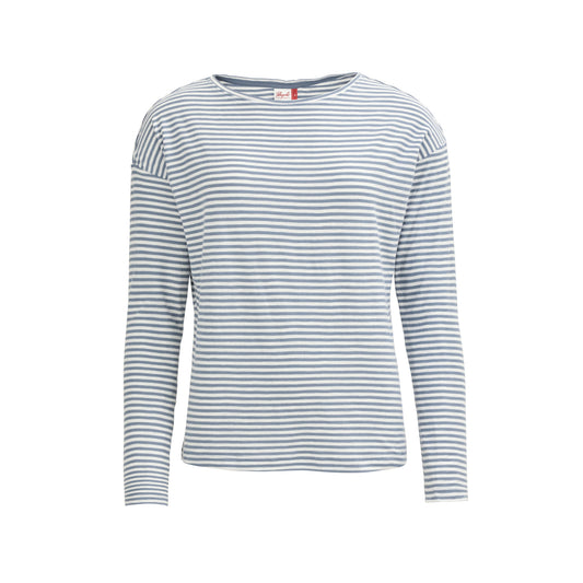 PWO Langarm Shirt Jeansblau