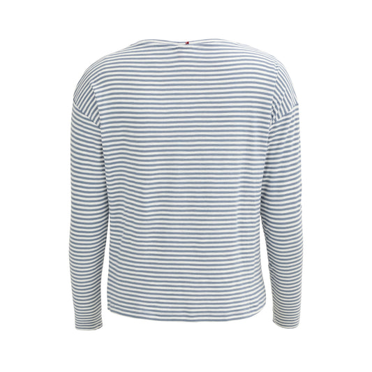 PWO Langarm Shirt Jeansblau