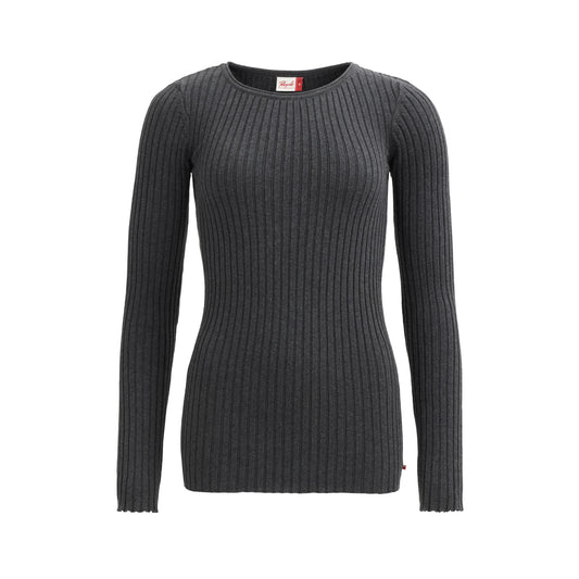 PWO Rippstrick Pullover Anthrazit