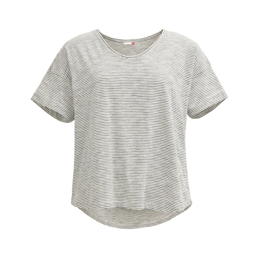 PWO Kurzarmshirt Natur geringelt