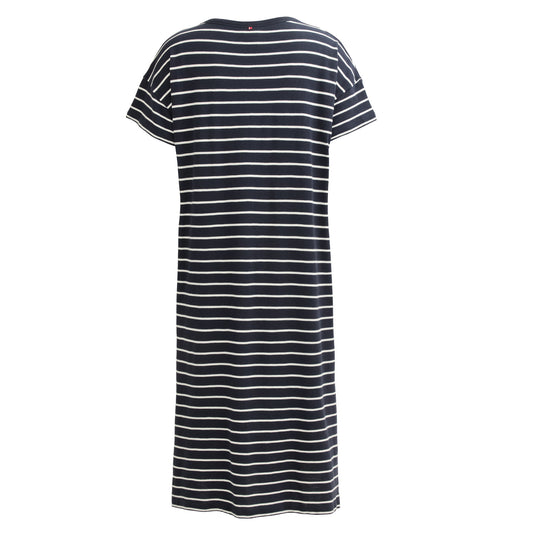 PWO T-Shirt Kleid Dunkelblau geringelt