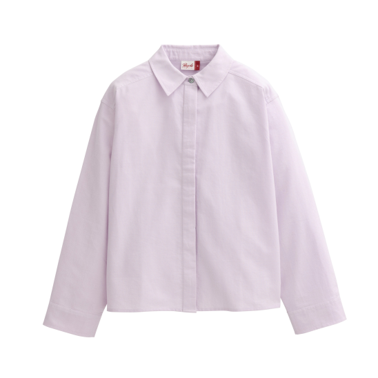 PWO Langarm Hemdbluse Hellviolett