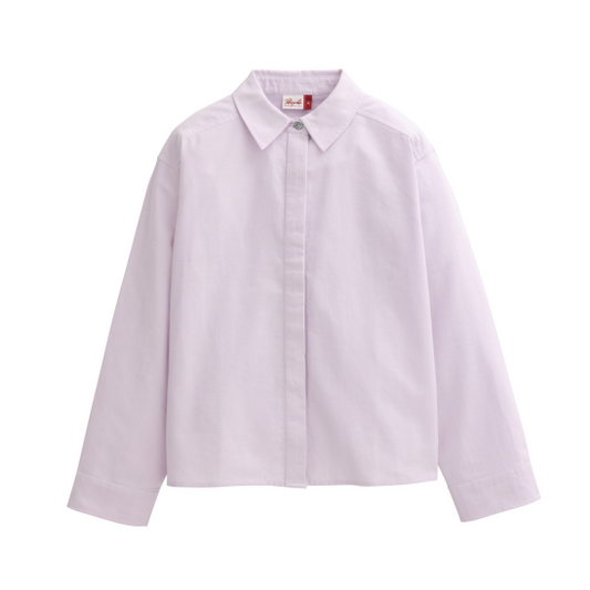 PWO Langarm Hemdbluse Hellviolett